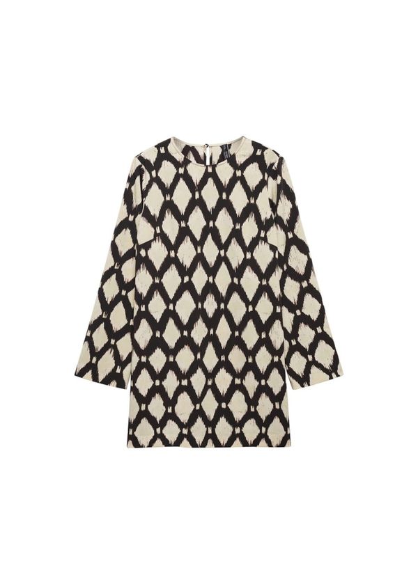 MANGO MANGO Рокля  екрю / черно