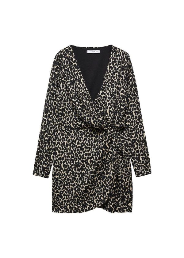 MANGO MANGO Рокля 'Margaret'  черно / бял памук