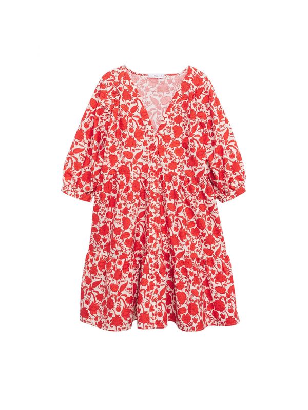 MANGO MANGO Рокля 'Olivia'  червено / бяло
