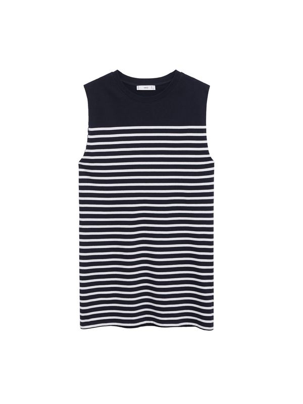 MANGO MANGO Рокля 'PICASA'  нейви синьо / бяло