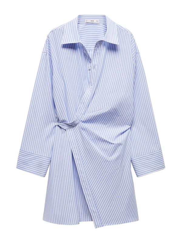 MANGO MANGO Рокля тип риза 'Crusi'  светлосиньо / бяло