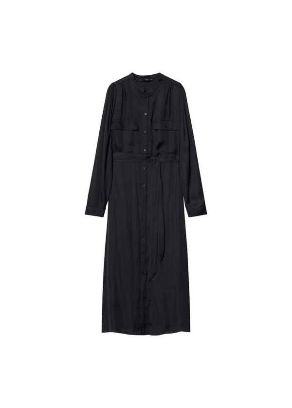 MANGO MANGO Рокля тип риза 'Dominic'  черно