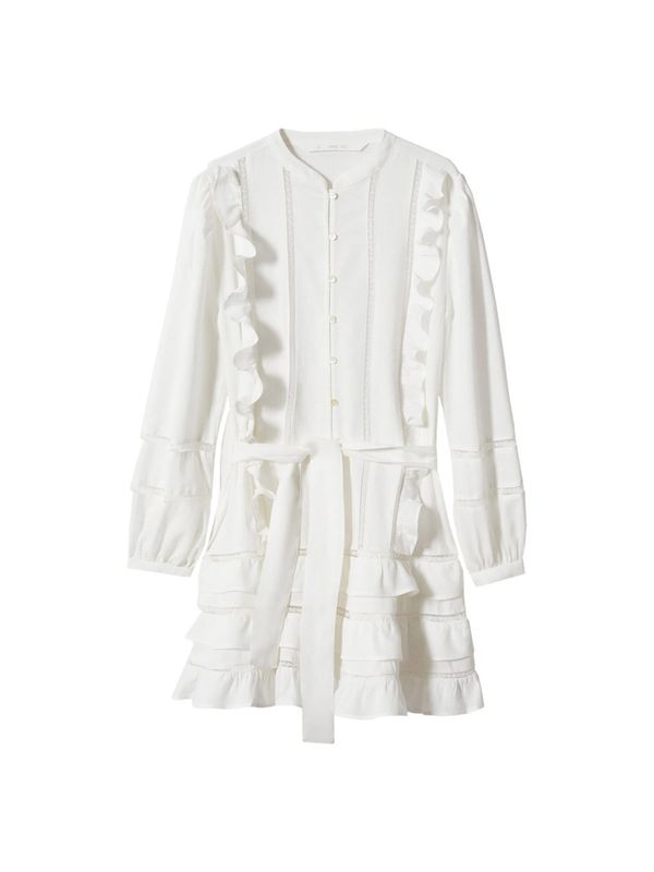 MANGO MANGO Рокля тип риза 'Marissa'  бяло