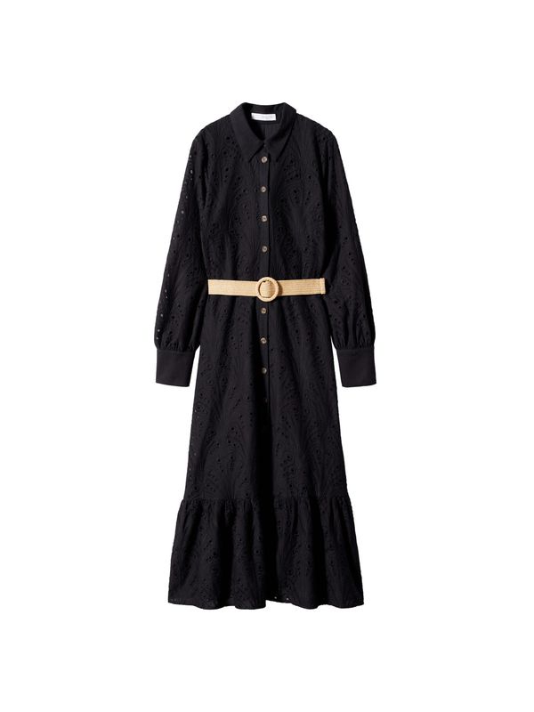 MANGO MANGO Рокля тип риза 'Merides'  черно