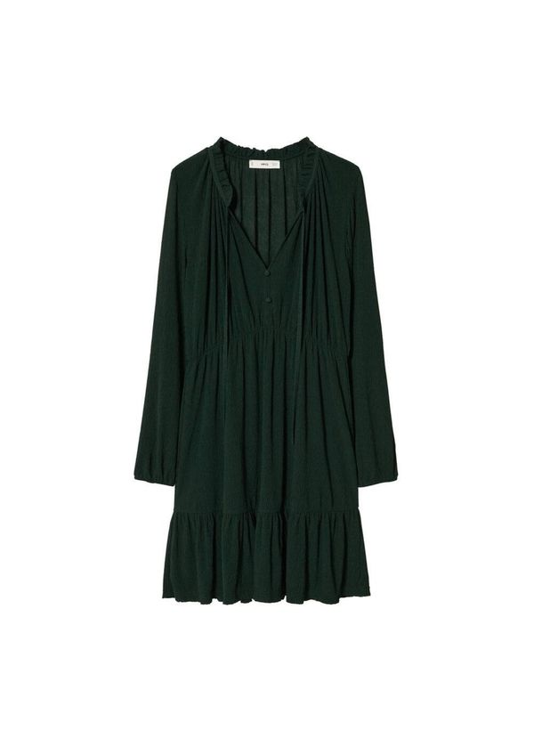 MANGO MANGO Рокля тип риза 'Posada'  тъмнозелено