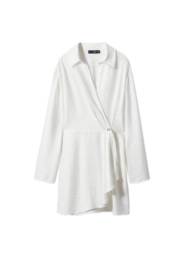MANGO MANGO Рокля тип риза 'Power'  бяло