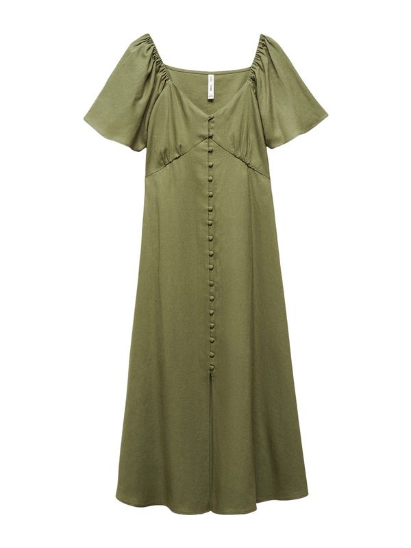 MANGO MANGO Рокля тип риза 'Red3'  зелен меланж