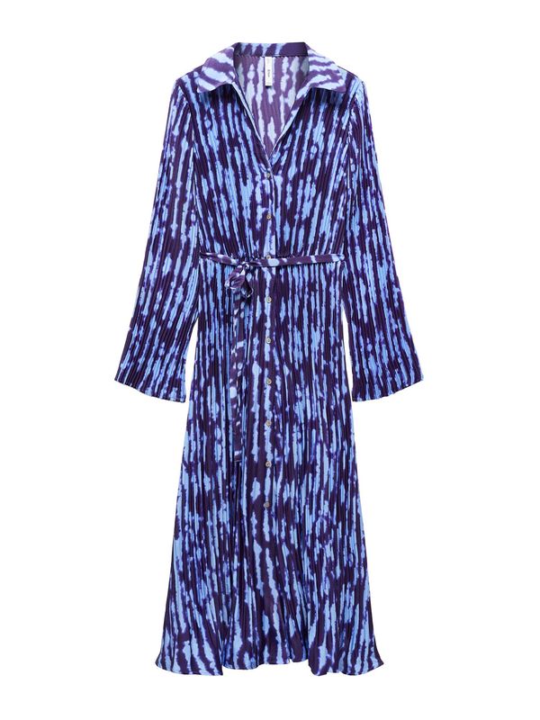 MANGO MANGO Рокля тип риза 'Thea6'  нейви синьо / светлосиньо