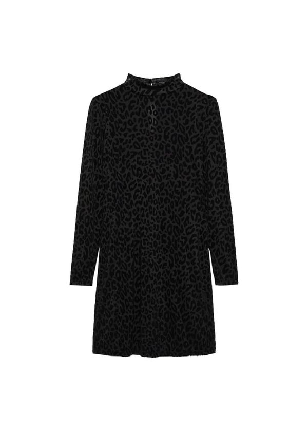 MANGO MANGO Рокля 'Xleo'  тъмносиво / черно