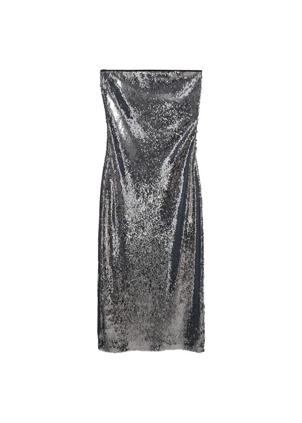 MANGO MANGO Рокля за коктейл 'Xariel'  сребърно