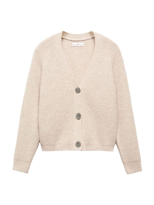 MANGO TEEN MANGO TEEN Плетена жилетка  светлобежово