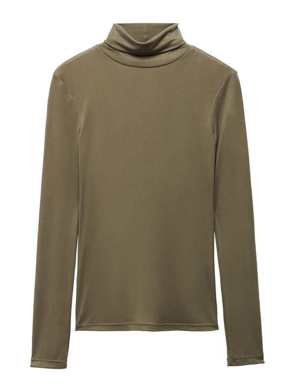 MANGO MANGO Тениска 'ALPHA'  каки