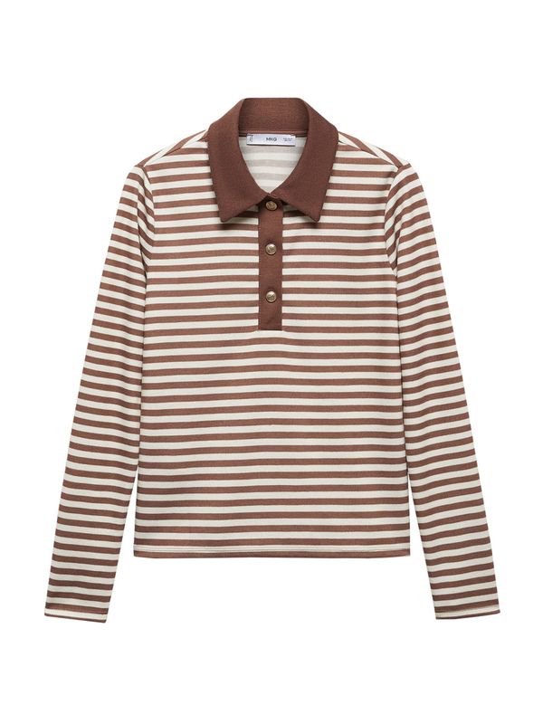 MANGO MANGO Тениска  бежово / кафяво