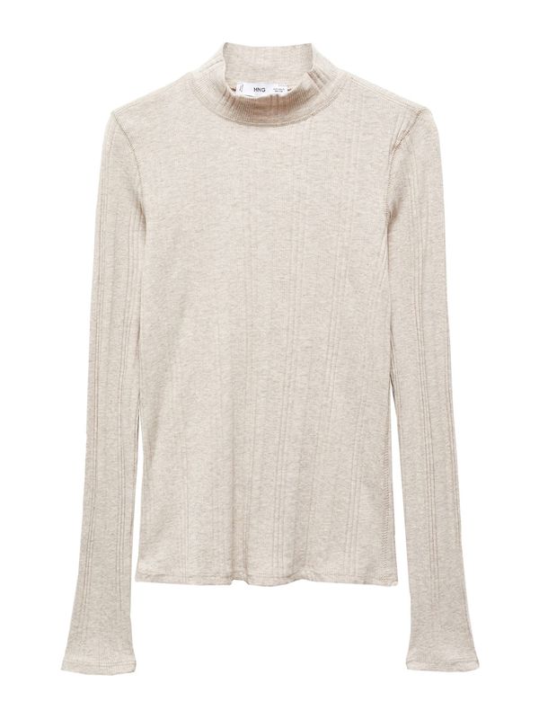 MANGO MANGO Тениска 'CELENO'  бежово меланж