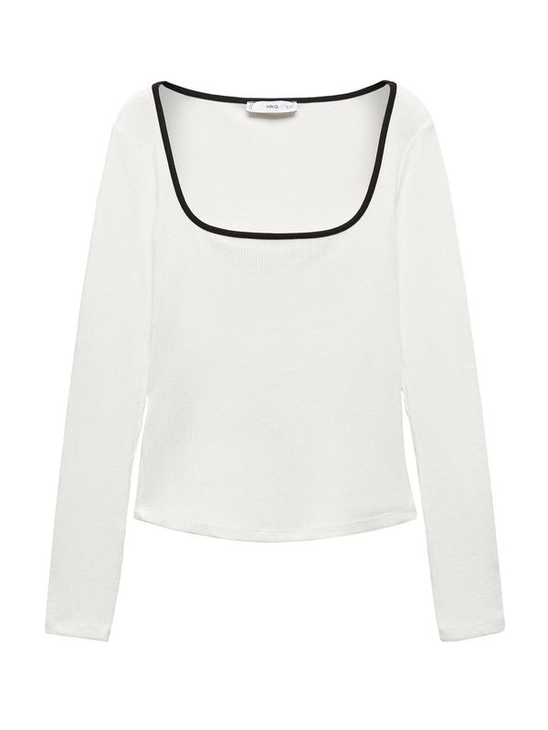 MANGO MANGO Тениска 'CUPIDO'  черно / бяло