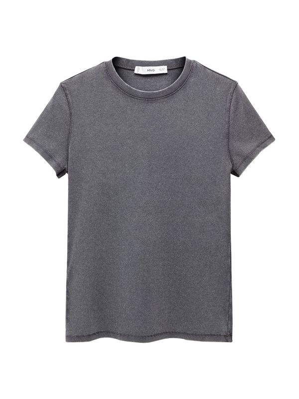 MANGO MANGO Тениска 'FATIMA'  антрацитно черно