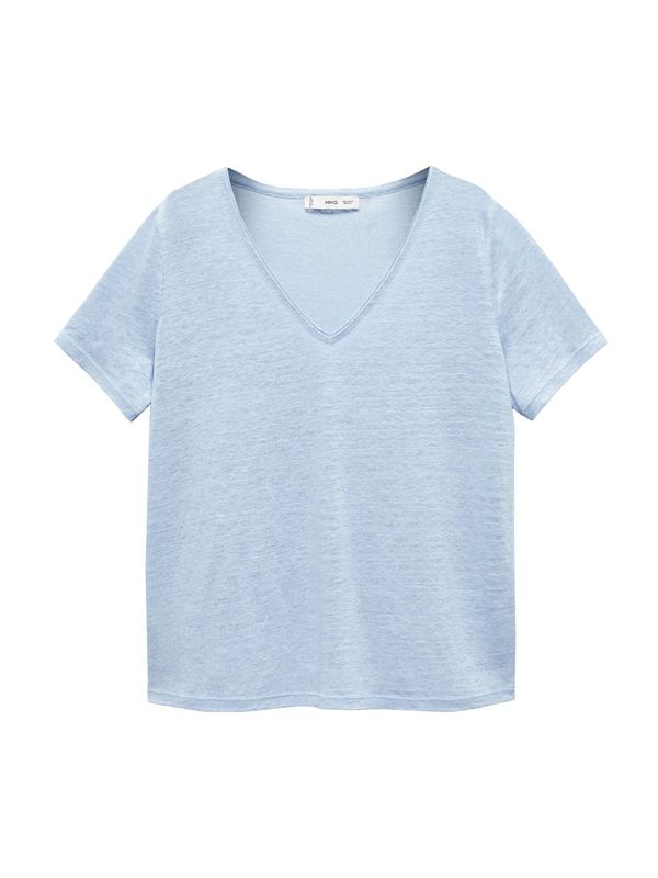 MANGO MANGO Тениска 'LINITO'  светлосиньо