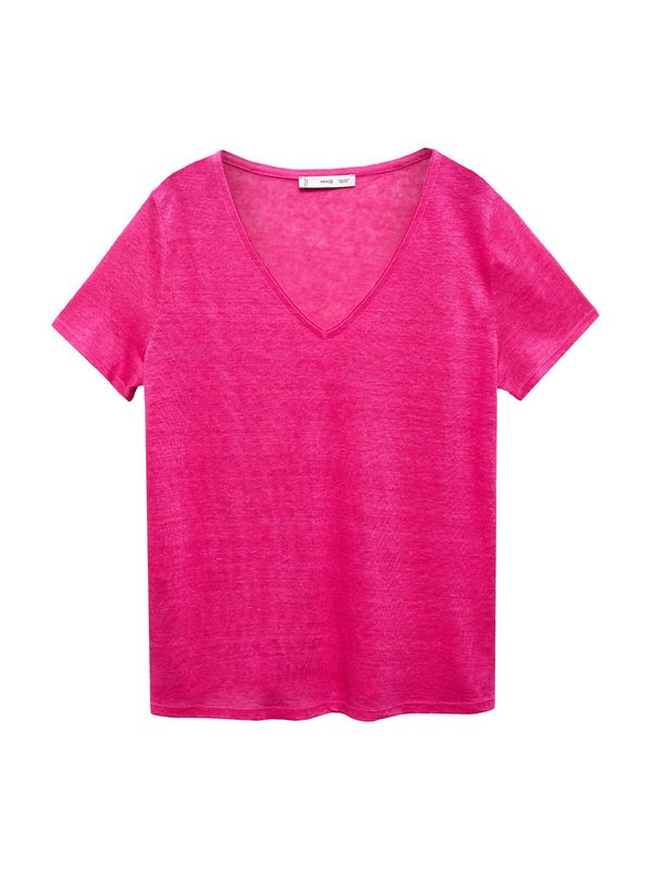 MANGO MANGO Тениска 'LINITO'  тъмнорозово