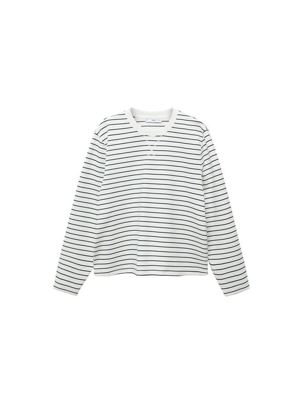 MANGO MANGO Тениска 'PIRAYA'  тъмносиньо / бяло