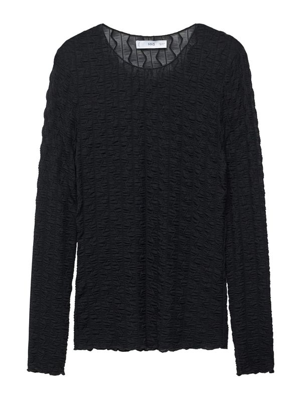 MANGO MANGO Тениска 'SAUVI'  черно