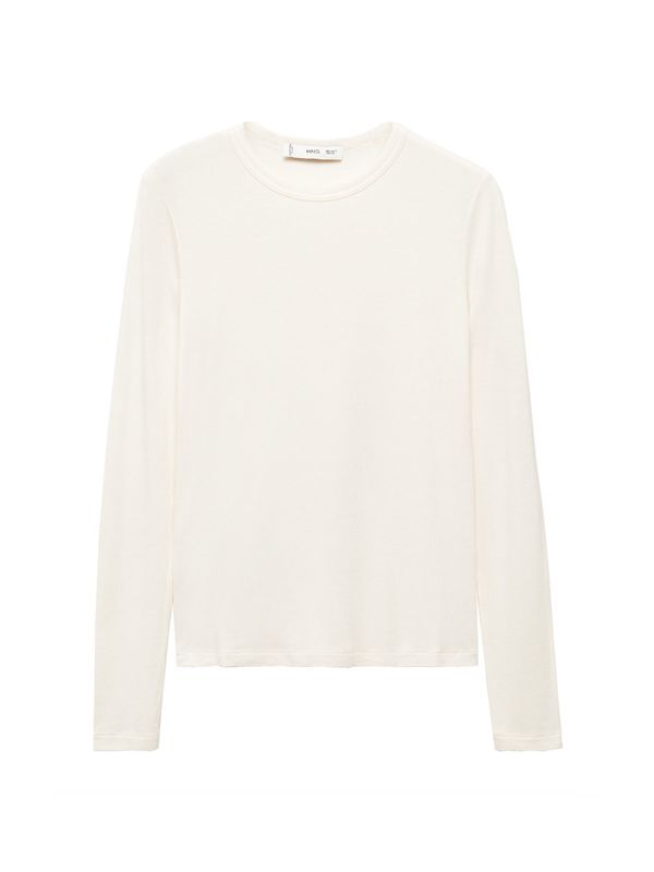 MANGO MANGO Тениска 'SECOND'  екрю