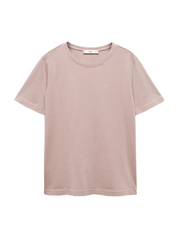 MANGO MANGO Тениска 'WASHACA'  пепел от рози
