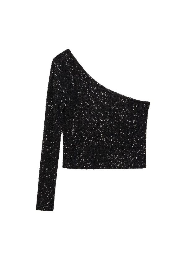 MANGO MANGO Тениска 'Xena'  черно