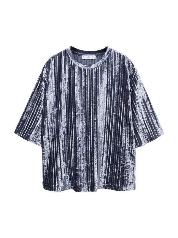 MANGO MANGO Тениска 'XGOGO'  нощно синьо / бяло