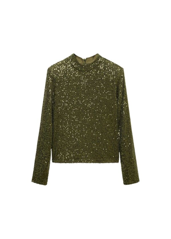 MANGO MANGO Тениска 'Xlenjuel'  маслина