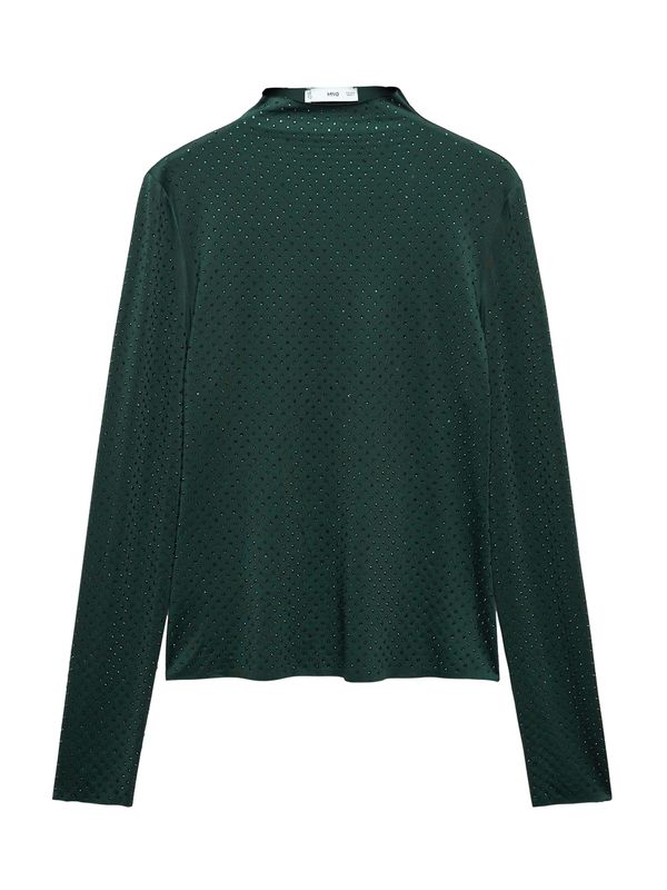 MANGO MANGO Тениска 'Xstrass'  тъмнозелено