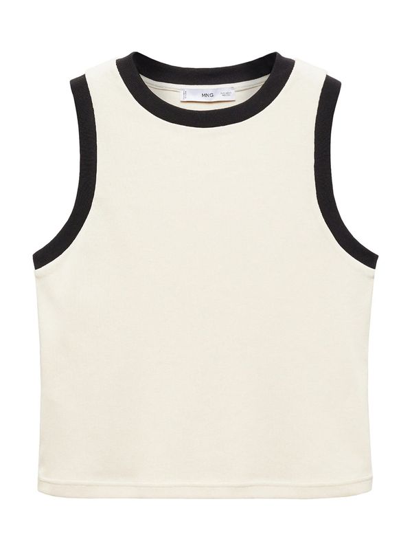 MANGO MANGO Топ 'PORTO'  кремаво / черно