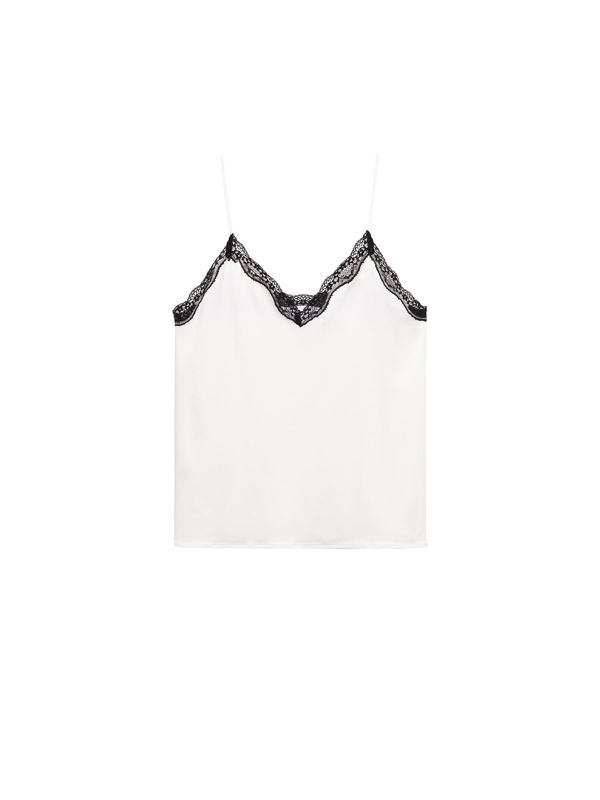 MANGO MANGO Топ 'SIAT'  черно / бяло