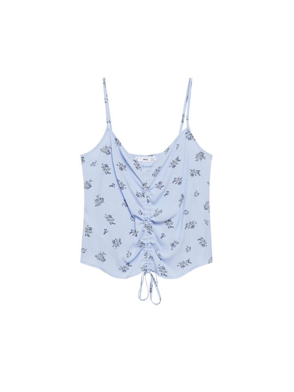 MANGO MANGO Топ  синьо / опушено синьо / светлозелено