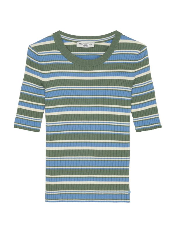 Marc O'Polo DENIM Marc O'Polo DENIM Пуловер  небесносиньо / маслина / бяло