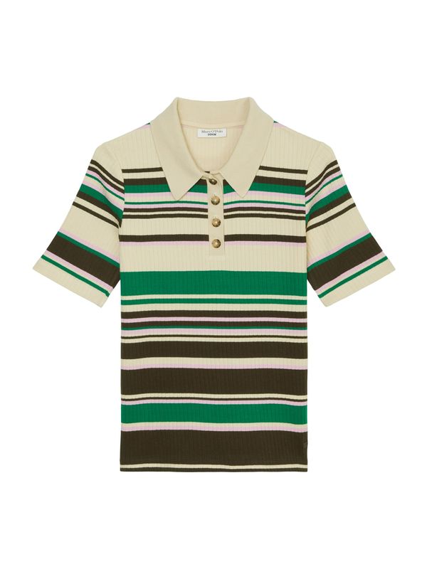 Marc O'Polo DENIM Marc O'Polo DENIM Тениска  бежово / зелено / светлолилаво / черно