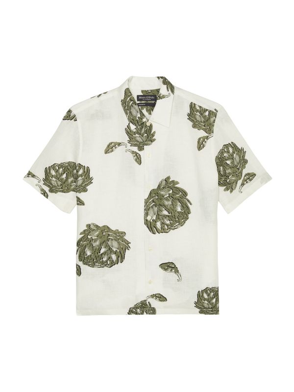 Marc O'Polo Marc O'Polo Риза  тъмнозелено / черно / мръсно бяло