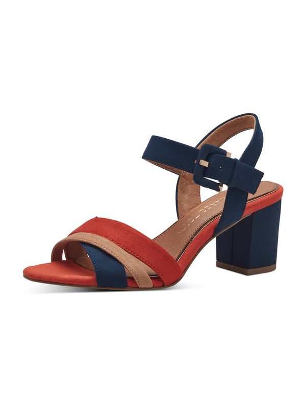 MARCO TOZZI MARCO TOZZI Сандали  нейви синьо / светлокафяво / червена боровинка