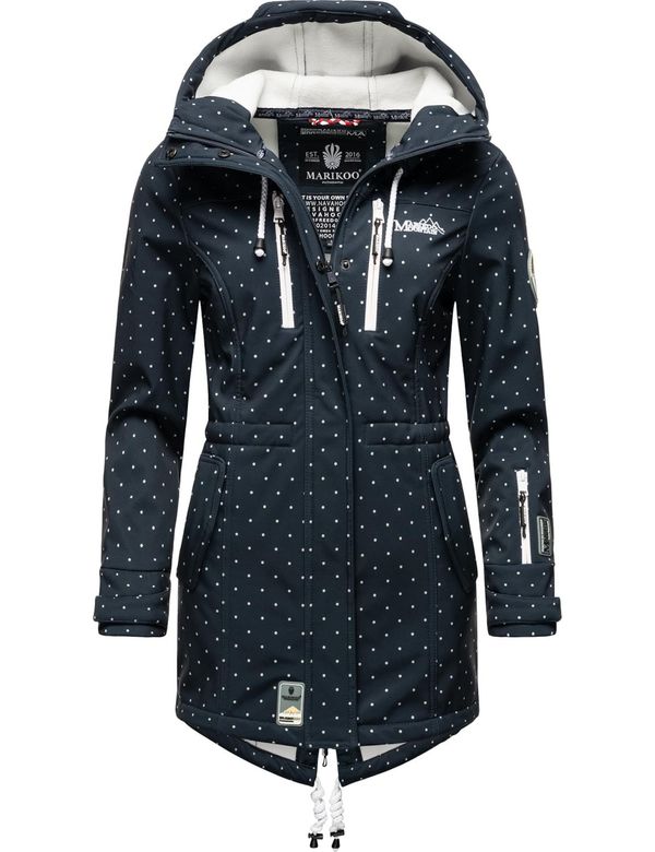MARIKOO MARIKOO Функционално палто 'Zimtzicke'  нощно синьо / бяло