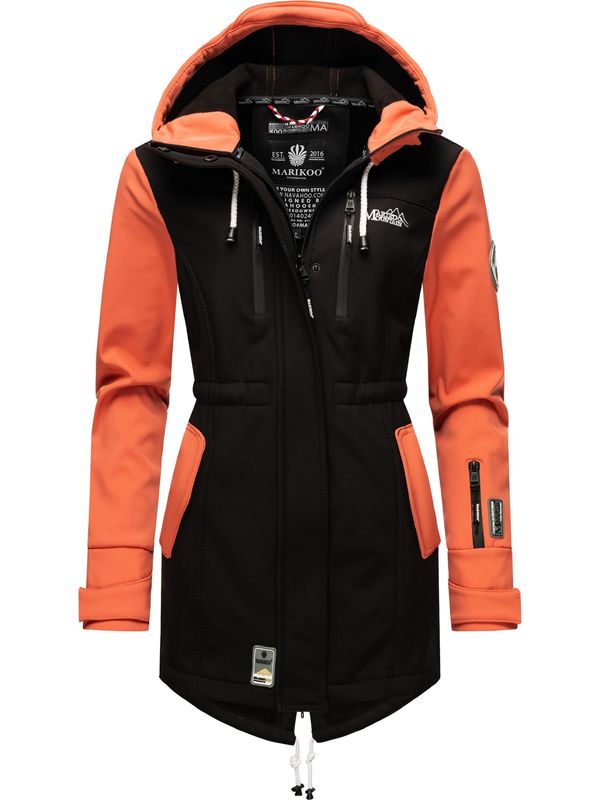 MARIKOO MARIKOO Функционално палто 'Zimtzicke'  праскова / черно / бяло