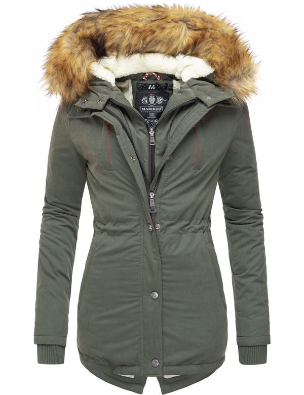 MARIKOO MARIKOO Зимна парка 'Akira'  маслина / бял памук