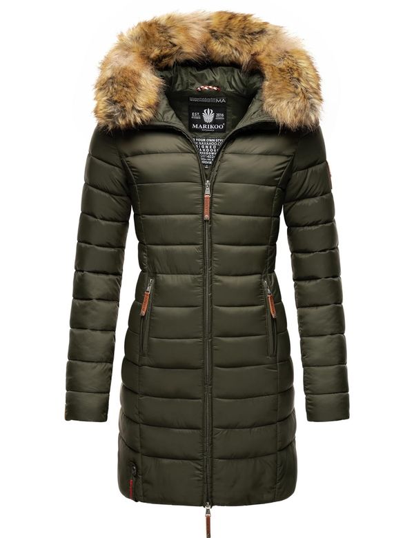 MARIKOO MARIKOO Зимно палто 'Rose'  тъмнозелено / черно