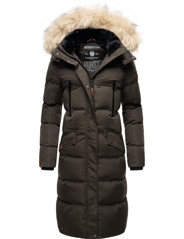 MARIKOO MARIKOO Зимно палто 'Schneesternchen'  антрацитно черно