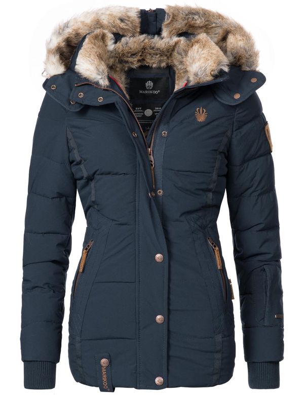 MARIKOO MARIKOO Зимно яке 'Nekoo'  светлобежово / екрю / нейви синьо / коняк