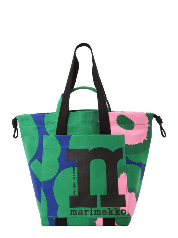 Marimekko Marimekko "Чанта тип ""Shopper""" 'UNIKKO'  синьо / зелено / бледорозово / черно