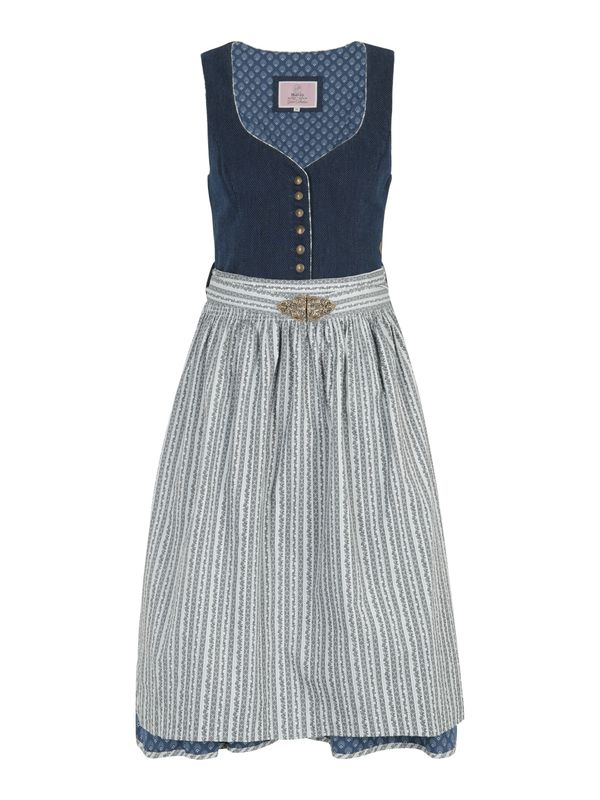 MARJO MARJO Рокля в стил Dirndl 'Romy'  морскосиньо / базалтово синьо / мръсно бяло