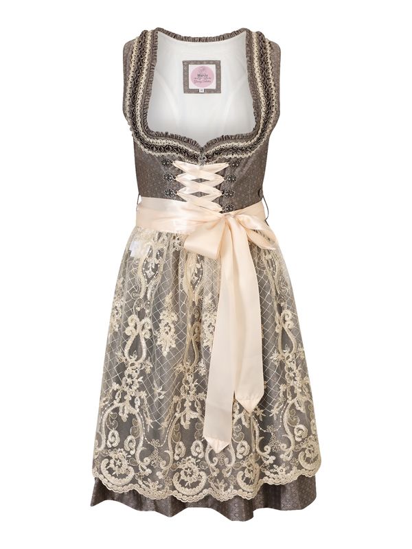 MARJO MARJO Рокля в стил Dirndl 'Sarina'  бежово / мока