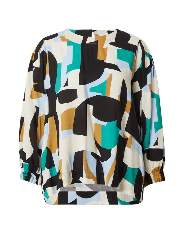 Masai Masai Блуза 'Brisa'  камел / тюркоазен / черно / бяло