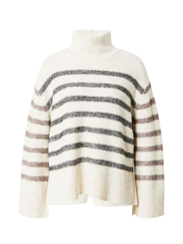 Masai Masai Пуловер 'Fultura'  бежово / черно / бяло