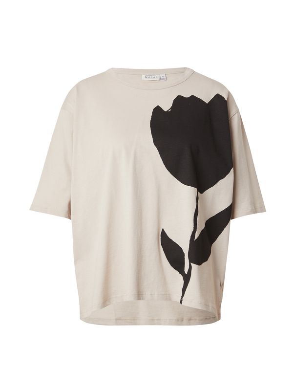 Masai Masai Тениска 'Doreann'  бежово / черно