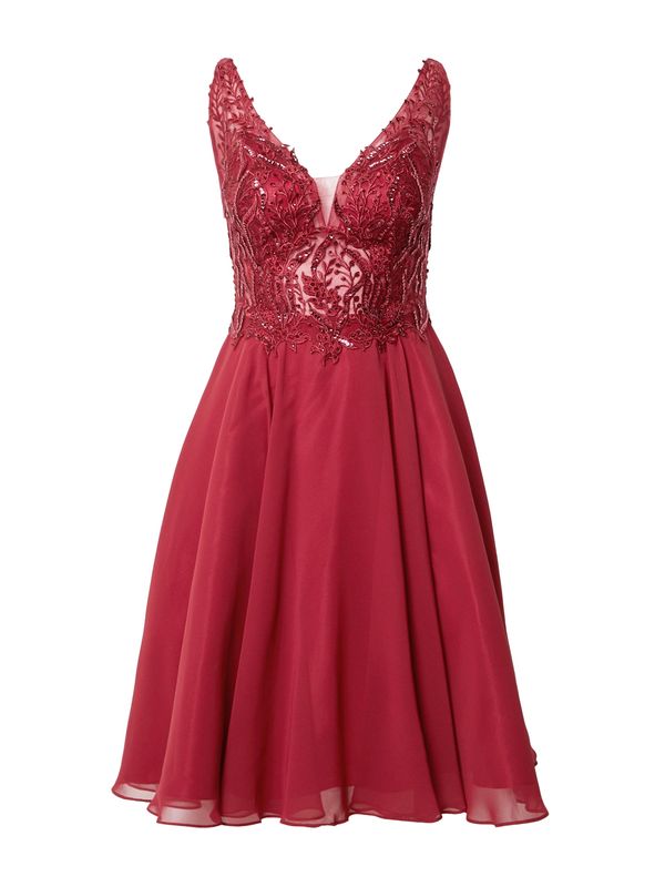 mascara mascara Рокля за коктейл  винено червено